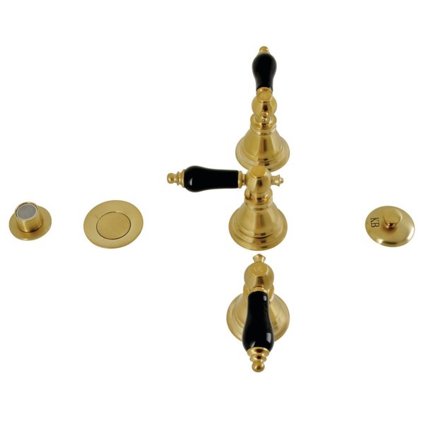 Kingston Brass ThreeHandle Bidet Faucet, Brushed Brass KB327AKL